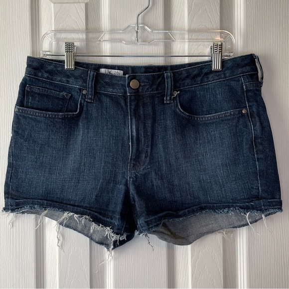 Gap Maddie Slim Cut Offs Jean Shorts Dark‎ Wash 28R - Picture 2 of 16